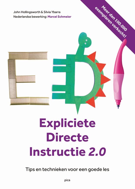 Couverture du livre 'Expliciete Directe Instructie 2.0' avec une bande violette et le texte 'Plus de 100 000 exemplaires vendus!'