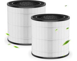 2 Stuks FY0194/30, FY0293/30 Vervangingsfilter, Compatibel Philips 800 Serie luchtreiniger AC0830/10, AC0820/10, AC0819/10 en AC0951/13, 3-in-1 H13 True HEPA met Hoogefficiënte Actieve Kool