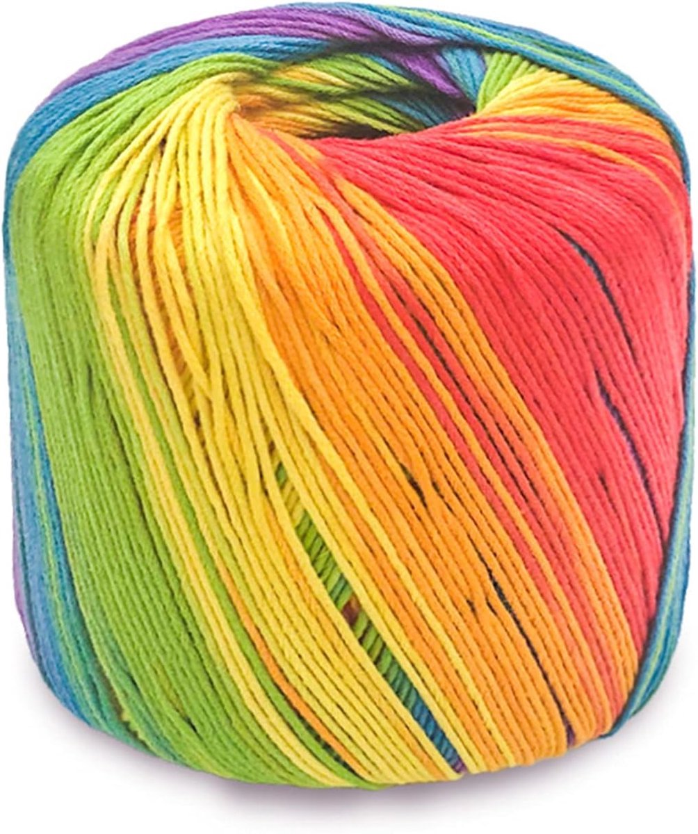 100% garen dik dik handgemaakt katoen gebruikt in kleding hoeden, handtassen, stoffen poppen [133M, 41# regenboog]