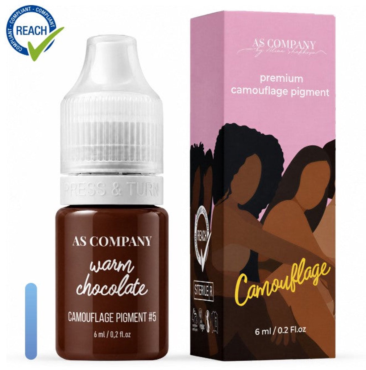 ASCompany Pigment – No.5 Warm Chocolate 6 ml – Camouflage Pigment