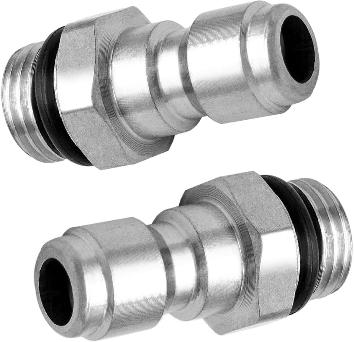 Dailygoods - RVS Male Thread Coupling Plug - Hoge druk verbinding - Snelle aansluiting - Voor hogedrukreinigers - Duurzaam en betrouwbaar - Geschikt v...