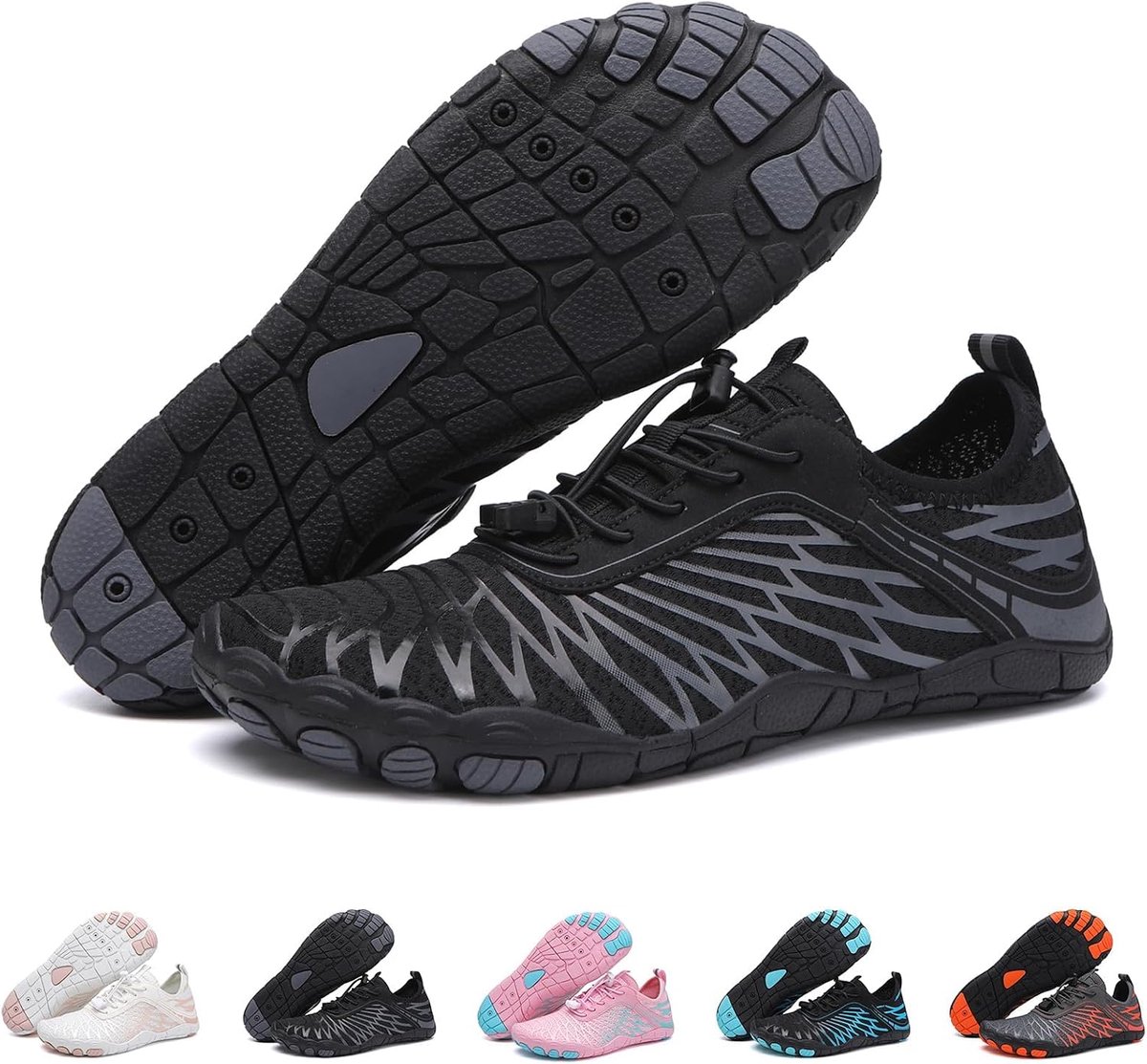 Barefoot Schoenen Womens Mens brede teen vak water schoen