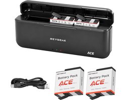 REYGEAK Battery Charger for insta360 ACE pro/pro2-2X 1900mAh Replacement Batteries with 3-Way Charger, Portable Action - ShopVlot