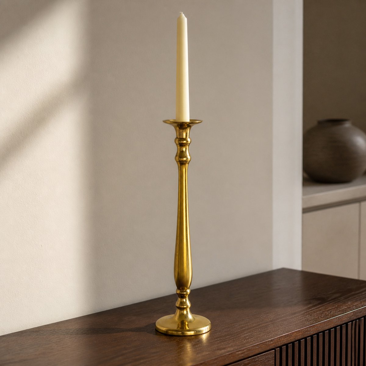 Hoppa! Kandelaar - Hoge - Goud - 17 x 17 x 65 (B x D x H)