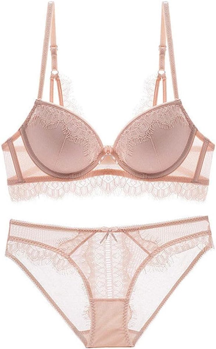 Sexy dames erotische lingerie Sexy Lingerie Dames Kanten Beha Set Slips Ondergoed Dames Set-B_M