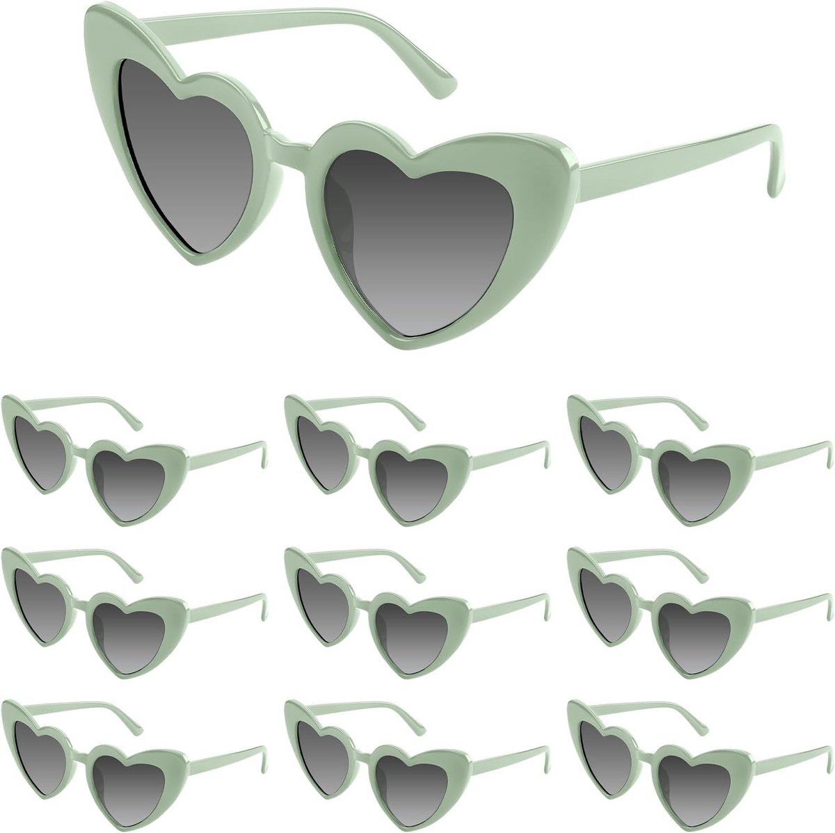 5/10/20 Pack Hart Zonnebril Bachelorette Vintage Hartvormige Bril voor Bruiloft Bruidsmeisje Party Gunst