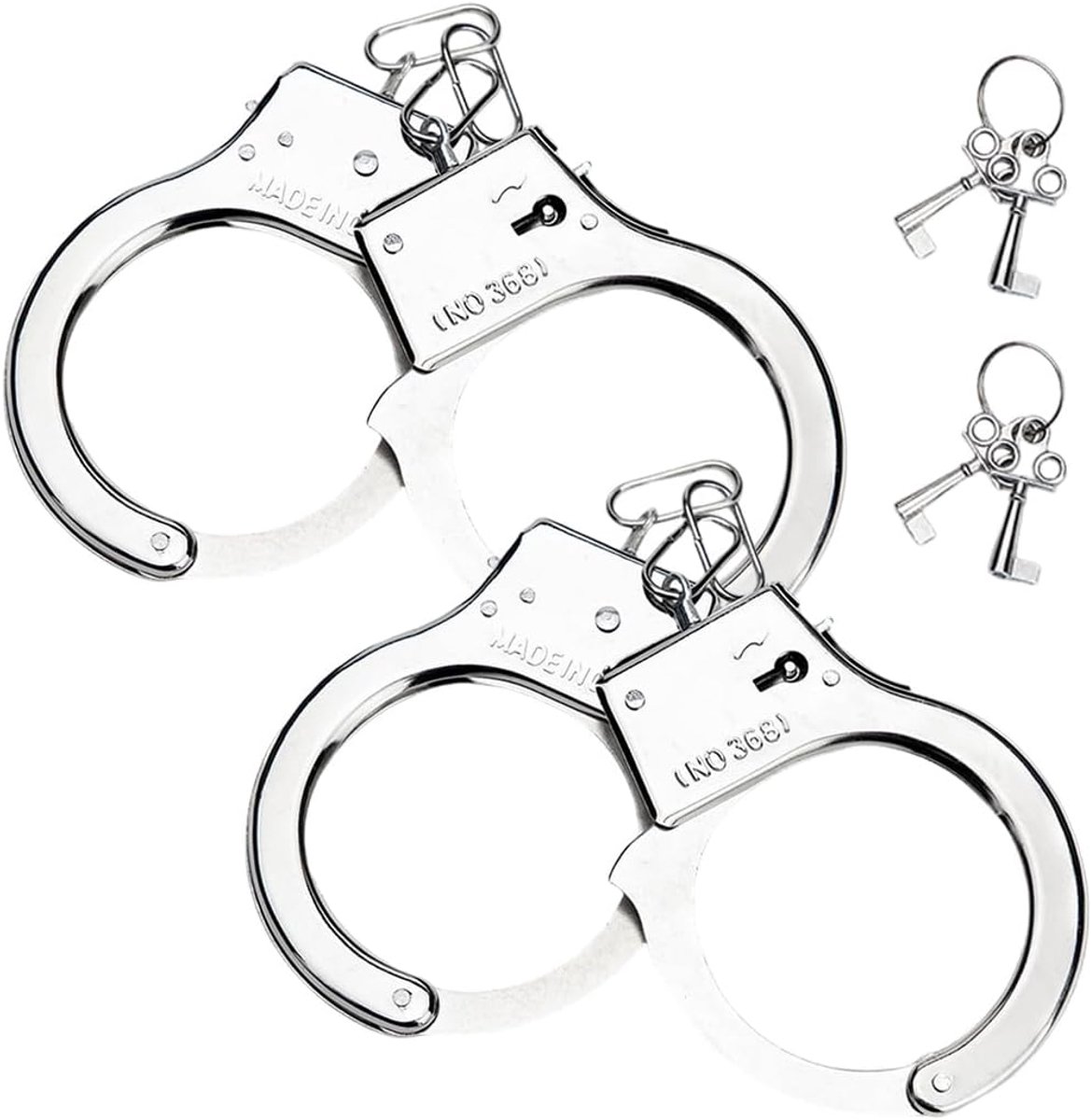 Handboeien, speelgoed voor kinderen, met sleutel, politiehandboeien van metaal, rollenspellen voor feestjes, veiligheidsspellen voor kinderen, cosplay-geschenken, politiespeelgoed