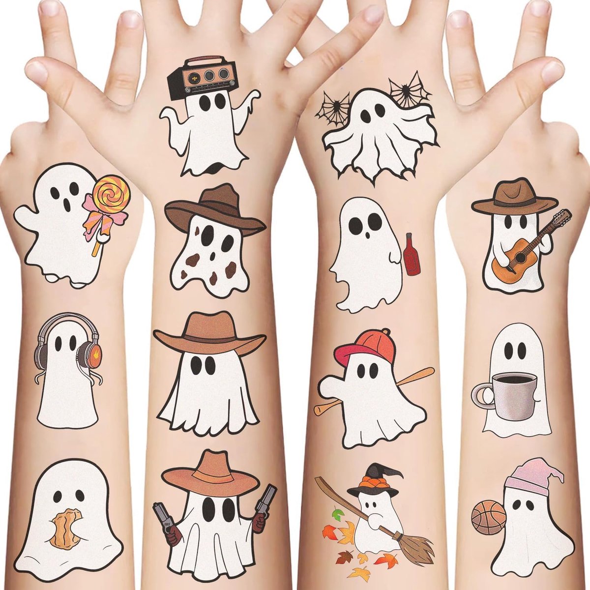 Tijdelijke tatoeages voor kinderen, Halloween festival tattoo stickers geest decoratie arm party decoratie en cadeautje