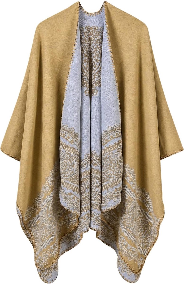 Shawl Winter Cardigan Vrouwen dubbelzijdige vrije maatvoering Mantel