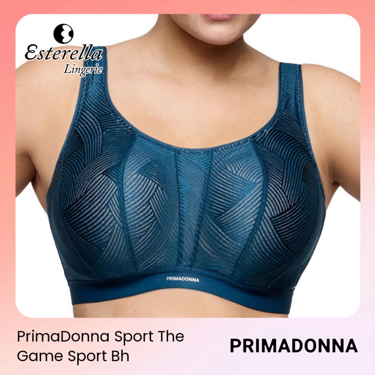 PrimaDonna Sport The Game Sport Beugel Bh 6000510 Deep Blue - maat EU 70D / FR 85D