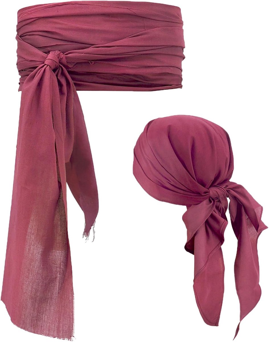 2 stuks accessoires piratenkostuum heren piratenkostuum dames elegant en comfortabel riem en bandana piratenkostuum voor volwassenen Halloween carnaval en themafeesten kostuums