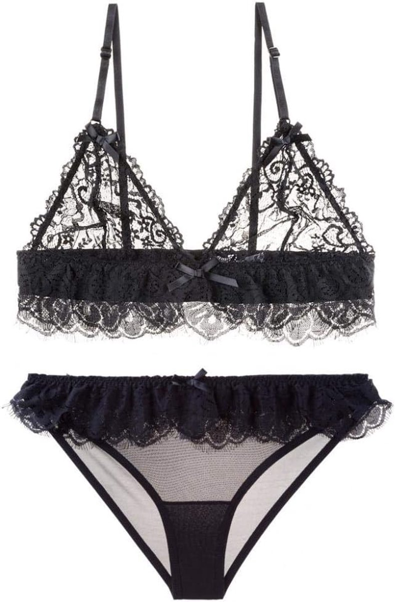 Lingerie Dameslingerie Sexy set kanten Kimono nachtkledingVrouwen Pyjama Sexy Lingerie Thongs Bh Transparante Slipje Sexy Kostuums Ondergoed Erotische lingerie set
