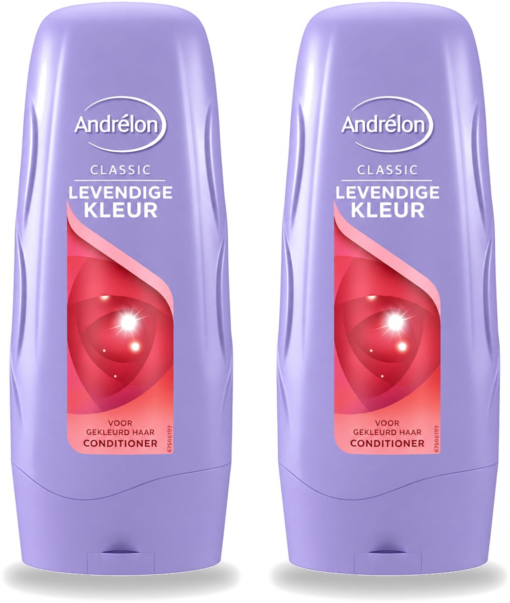2 x Andrélon - Levendige Kleur - Conditioner - Kleurbehoud & Glans - 300 ml - Bulkverpakking - 2 stuks