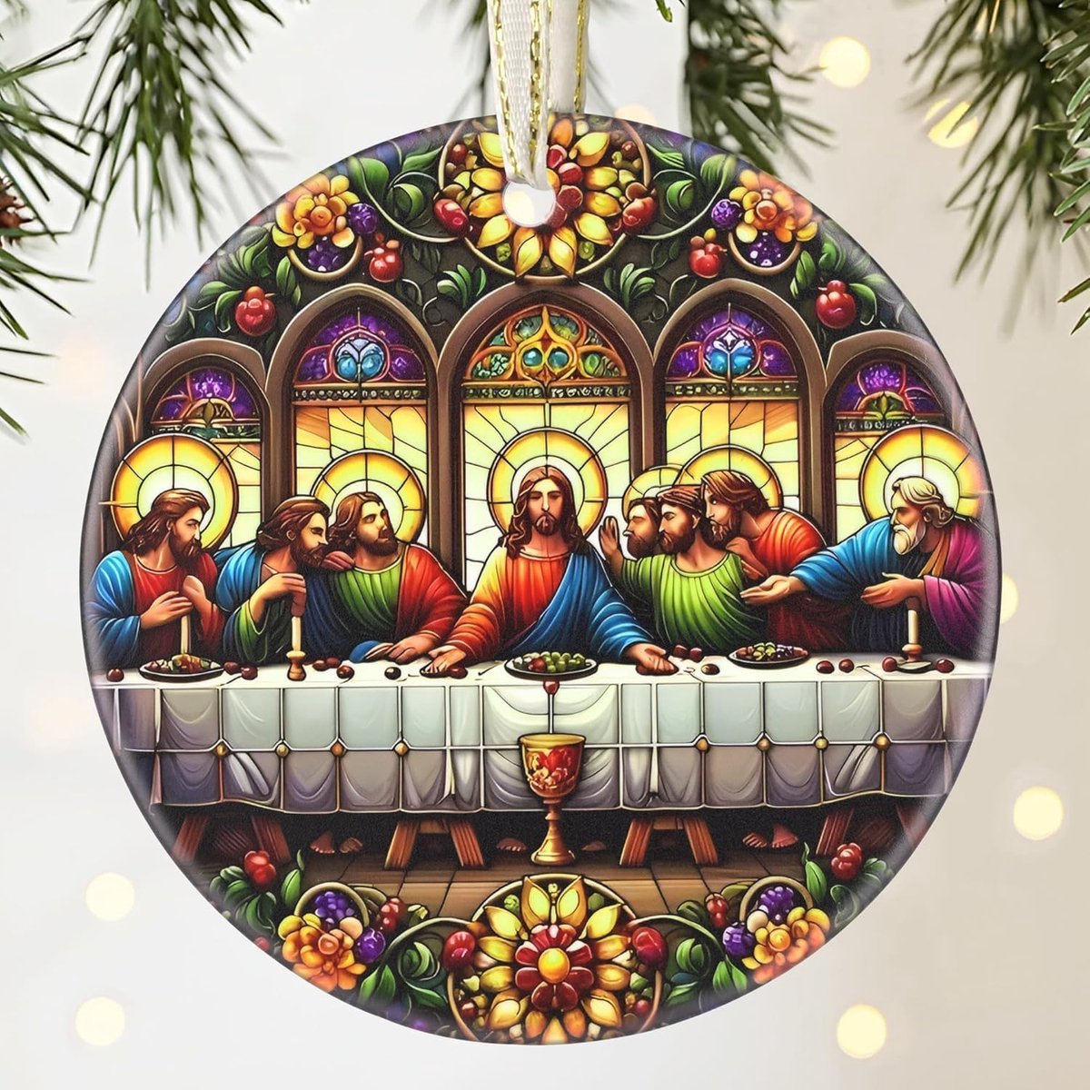 Birth Ornament, Christmas Scene Ornament, Christmas Decoration, Acrylic Christmas Tree, Christmas Tree, Religious - ShopVlot