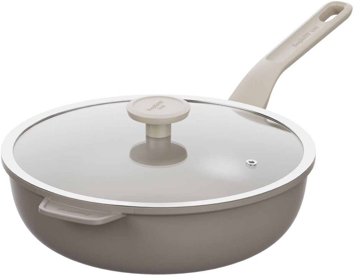 LEO Wok met deksel antikleef Dune - Ø 28cm - Beige - PFAS-vrij
