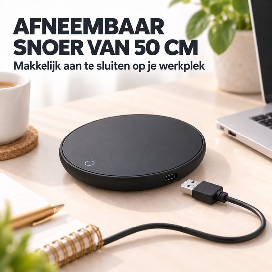 Twenty4seven® Warmhoudplaat voor Koffie & Thee - Elektrische Mok Warmer - Mug & Cup Verwarmer - Rechaud Onderzetter voor Bureau — afbeelding 4