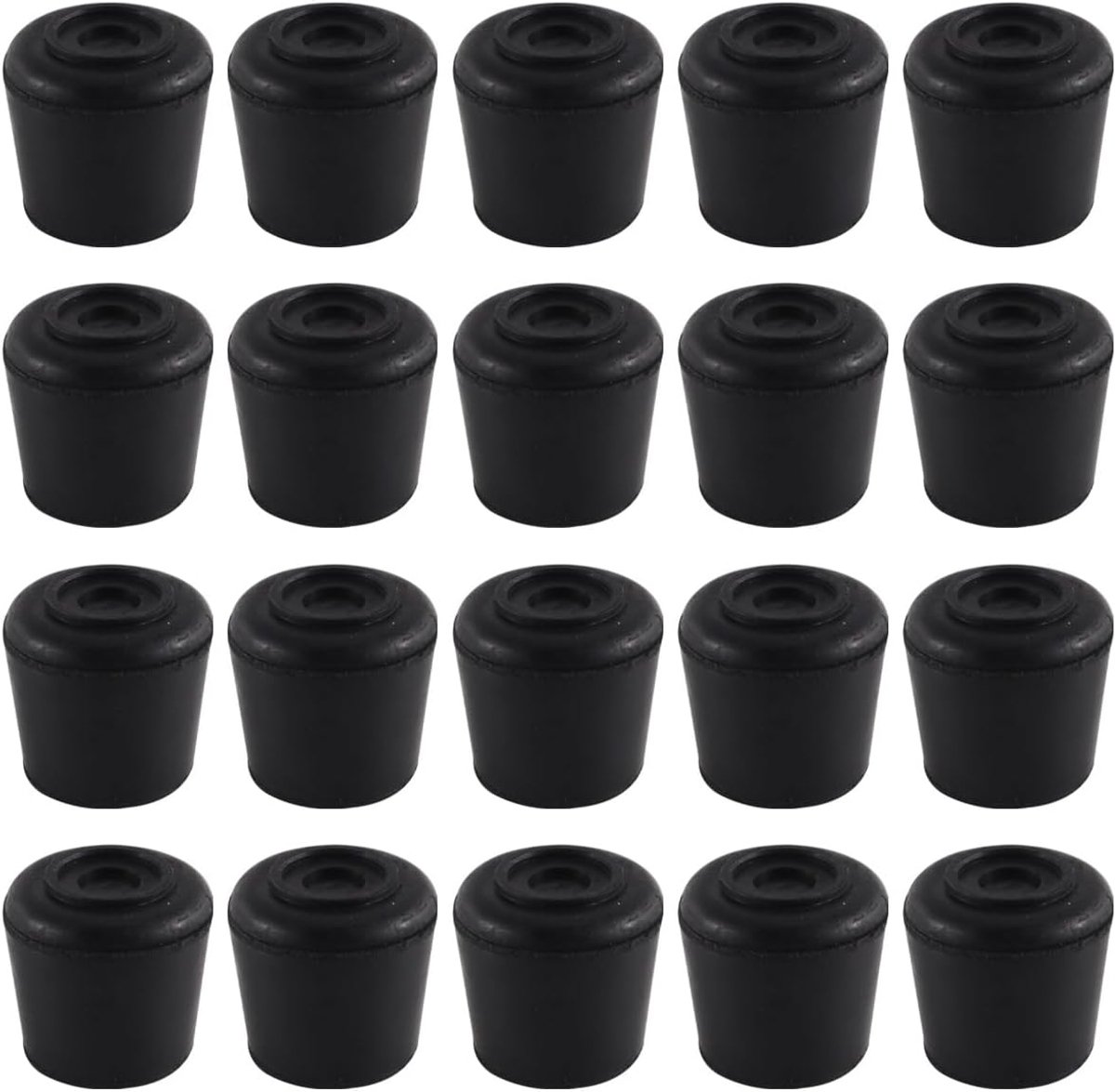 Rubber caps 22 mm - multifunctioneel met stalen inzet - vloerbescherming - voor meubels en tuinmeubilair - ShopVlot
