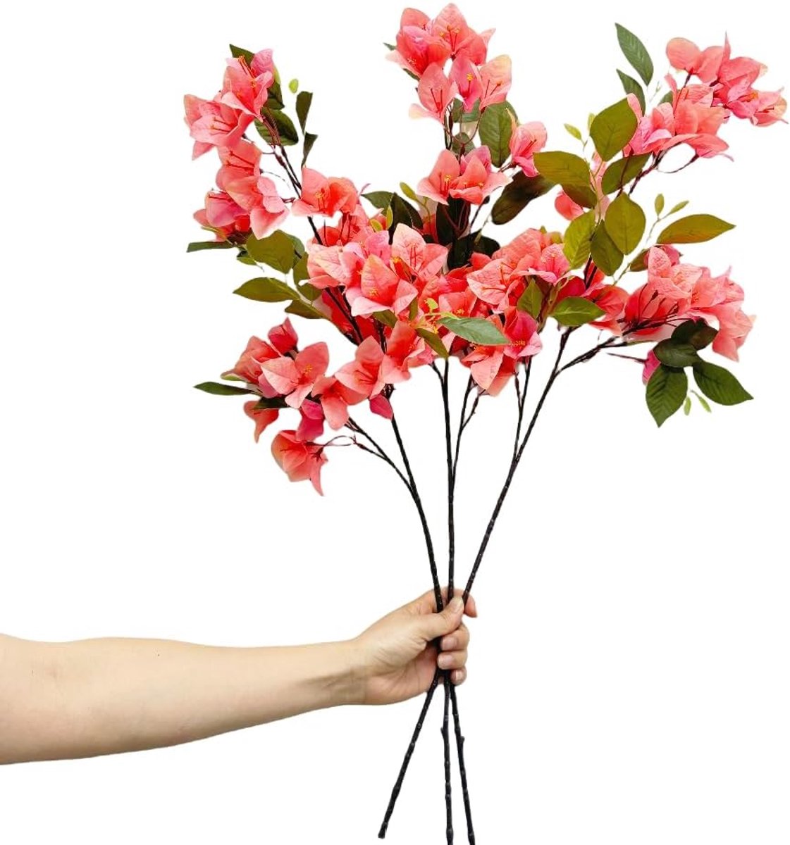 Silk Flowers with Stems, Bougainvillea Artificial Flowers Long Stem Artificial Flowers for Home Wedding Table - ShopVlot