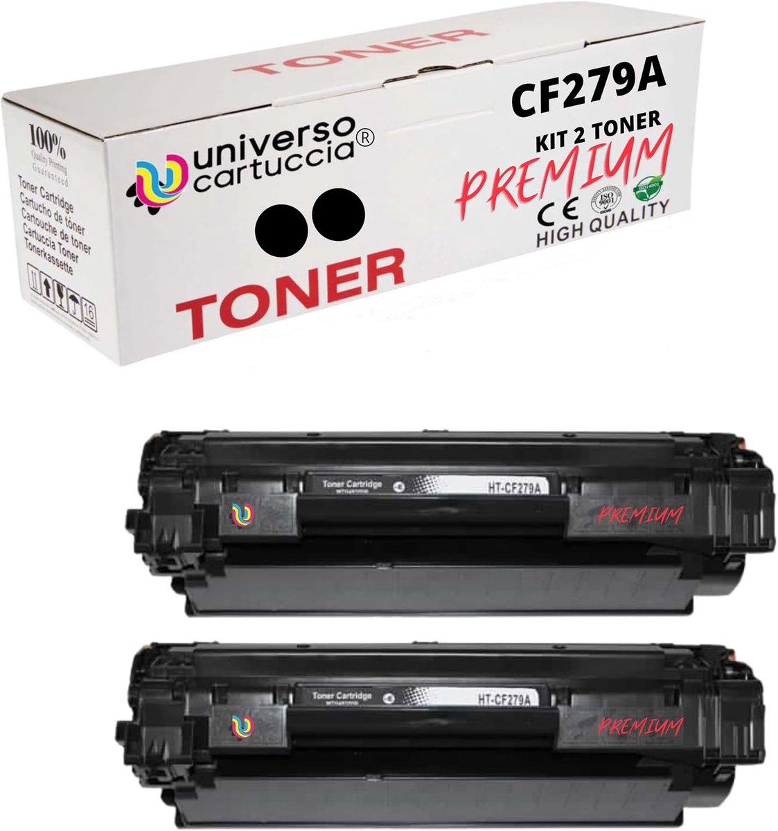 Toner cartridge zwart - 2 stuks - Compatibel met HP CF279A - 1.000 pagina's - ShopVlot