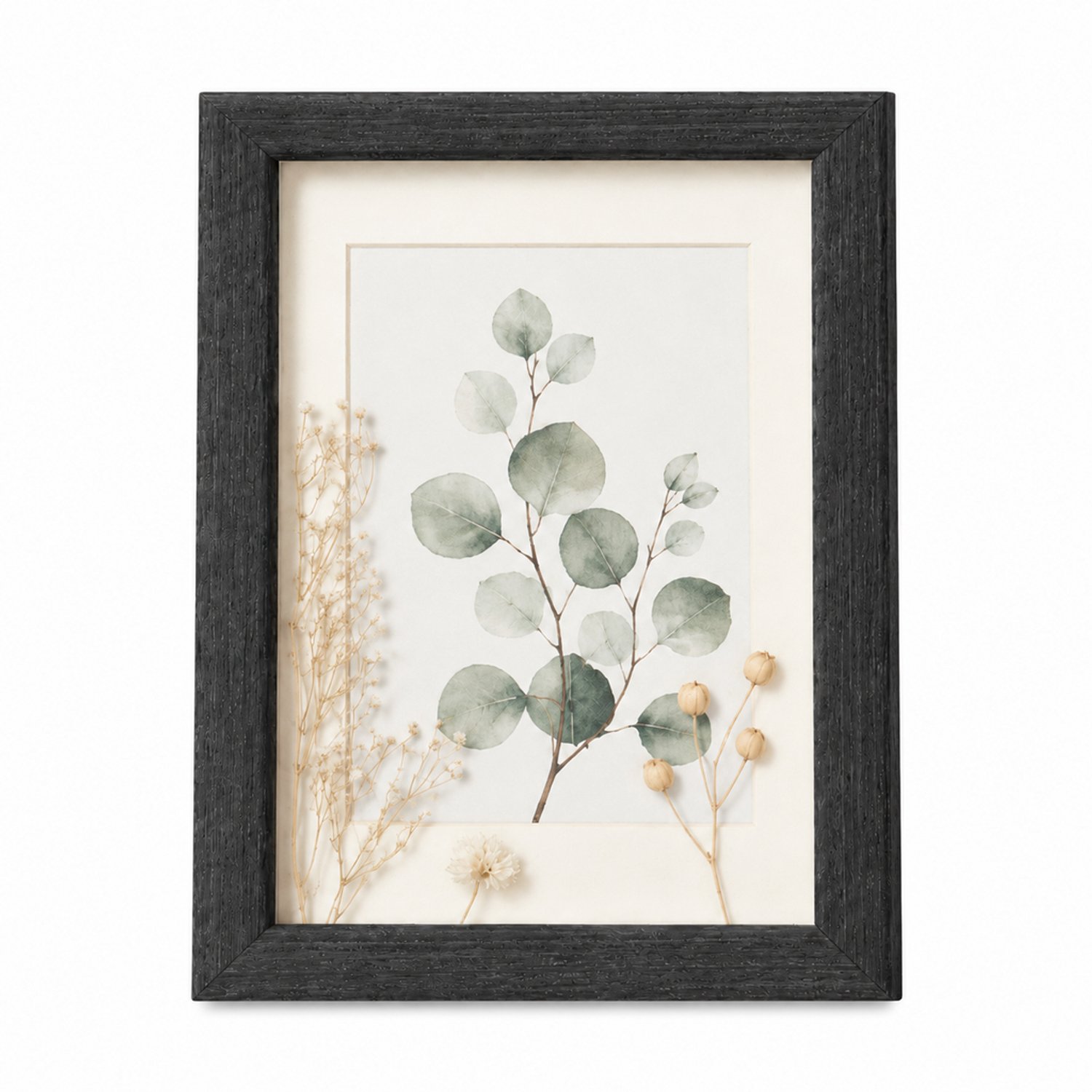 SWGOTA MDF fotolijst met zwarte houtnerf, 5 x 7 inch, met glas en afbeelding