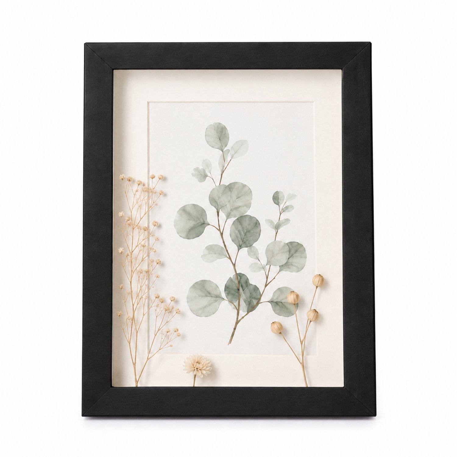 SWGOTA Zwarte MDF-fotolijst A3, 29,7 x 42 cm, met 2 cm binnenruimte, glas en afbeelding