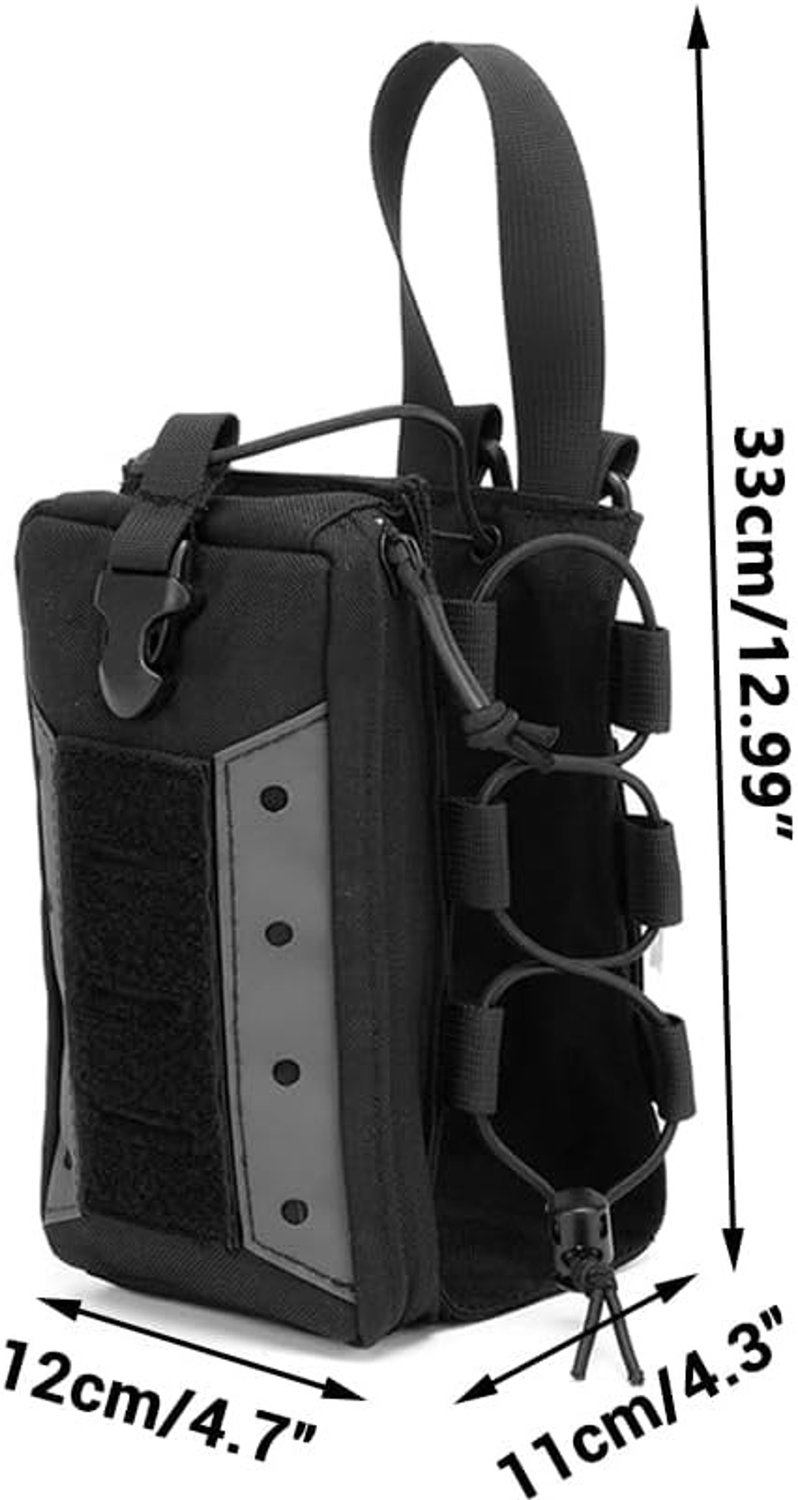 Tactische Drinkfles Houder voor Rugzak, Waterfles Tas met Molle Systeem voor Kamperen, Wandelen en Buitenactiviteiten (Zwart) — afbeelding 5