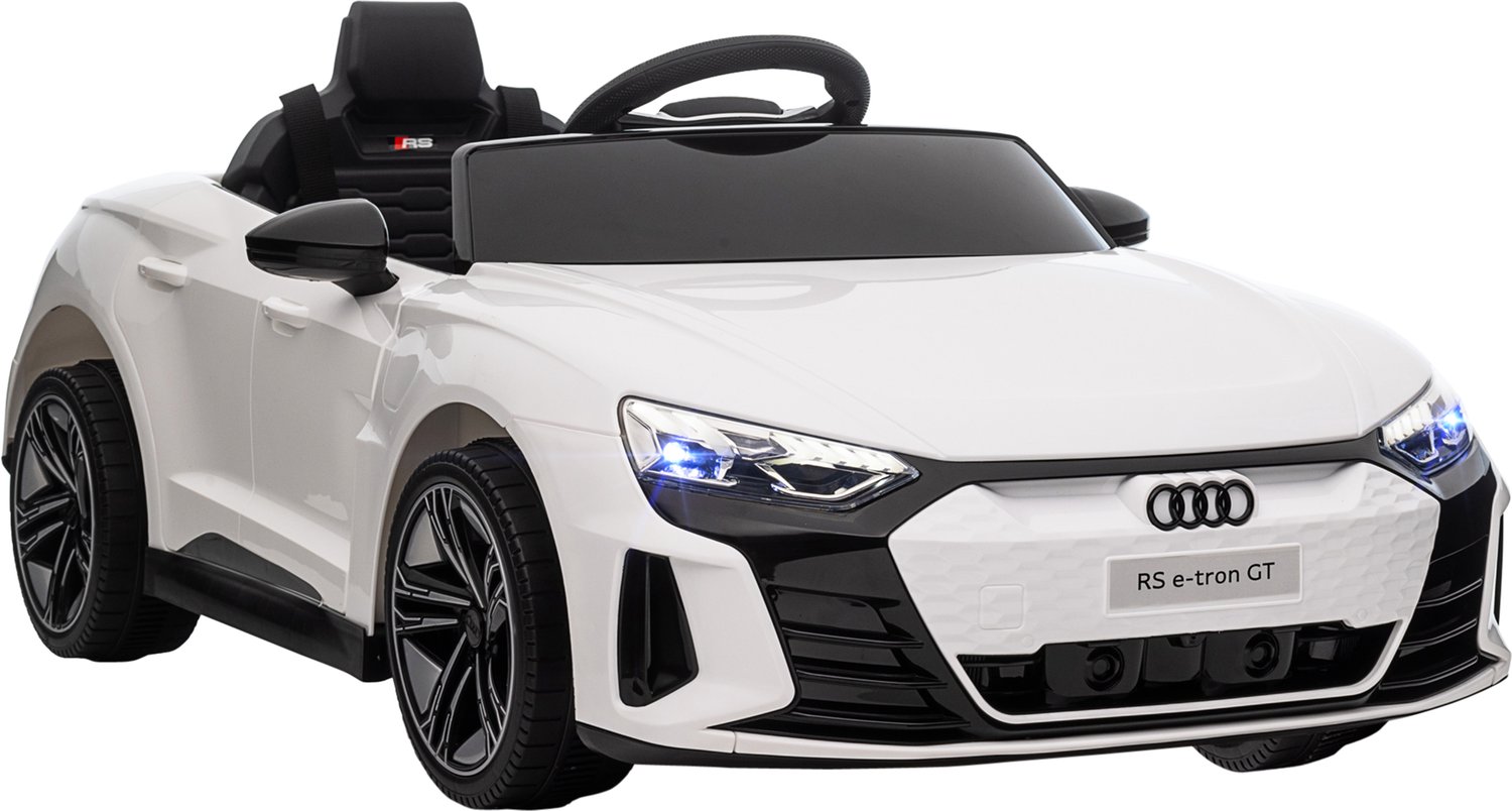Homona Kinder-elektroauto Audi RS e-tron GT - Met afstandsbediening, muziekfunctie en koplampen - 103 x 58 x 41 cm - Wit