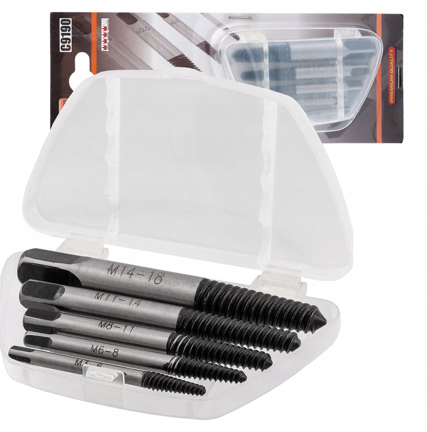 RICHMANN Set Schroefverwijderaars 5 Delig M3-M18 Cr-V