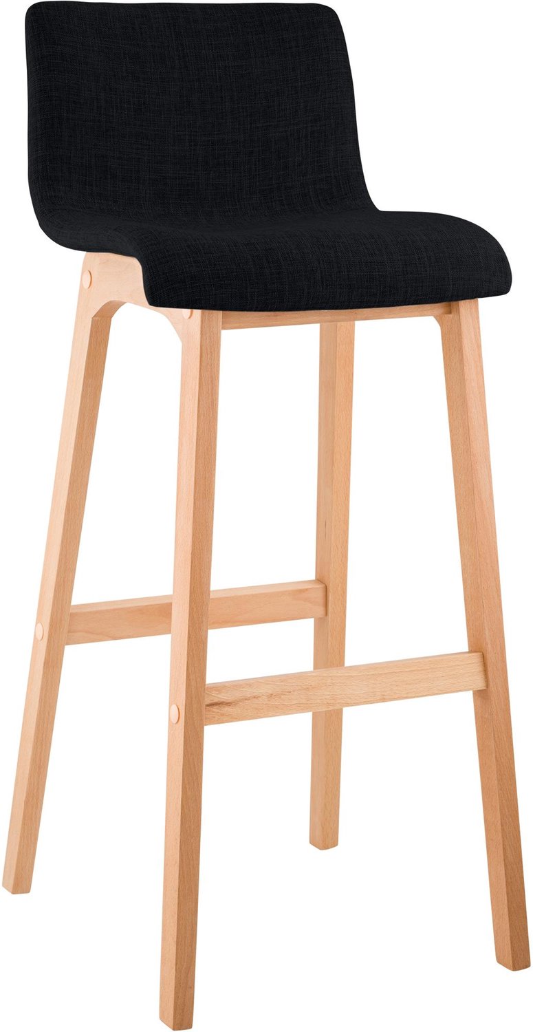 Luxe Comfort Torino 0105 barkruk - stof - zwart zwart/natura