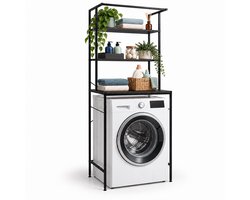 Wasmachine rek - 161x66x40 cm - zwart