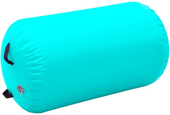 vidaXL - Gymnastiekrol - met - pomp - opblaasbaar - 100x60 - cm - PVC - groen van VidaXL — afbeelding 2