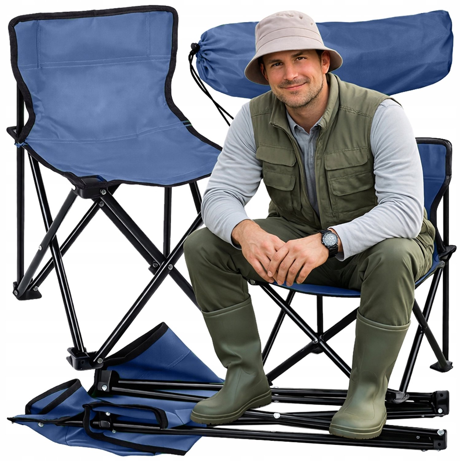 Opvouwbare Visstoel - Lichtgewicht & Comfortabel met Draagtas