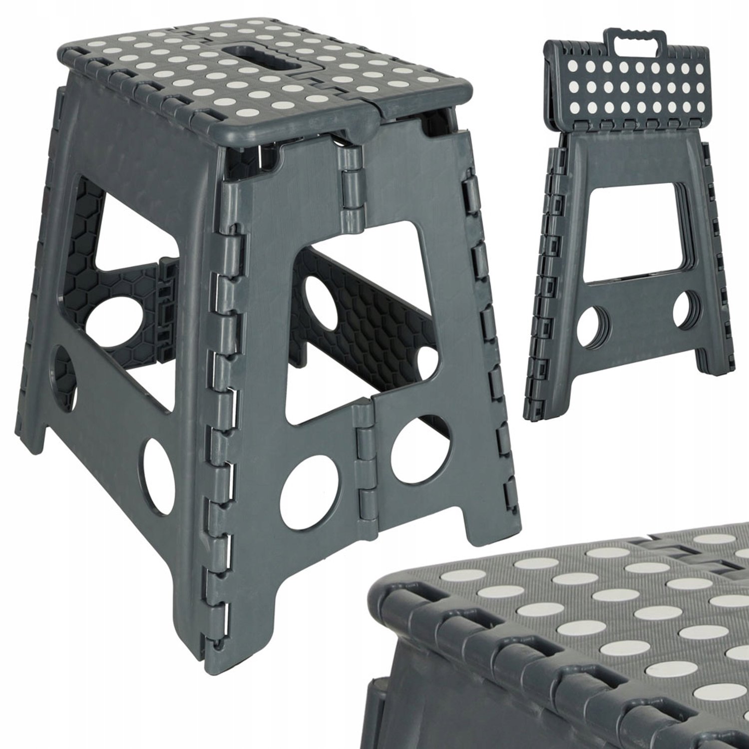 Opvouwbare Kunststof Kruk - Grote, Stabiele en Draagbare Stoel