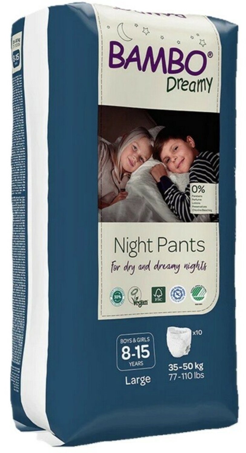 Bambo Nature - Bambo Dreamy Nachtluierbroekjes 8 -15 jaar Unisex - 2 x 10 stuks - Voordeelverpakking