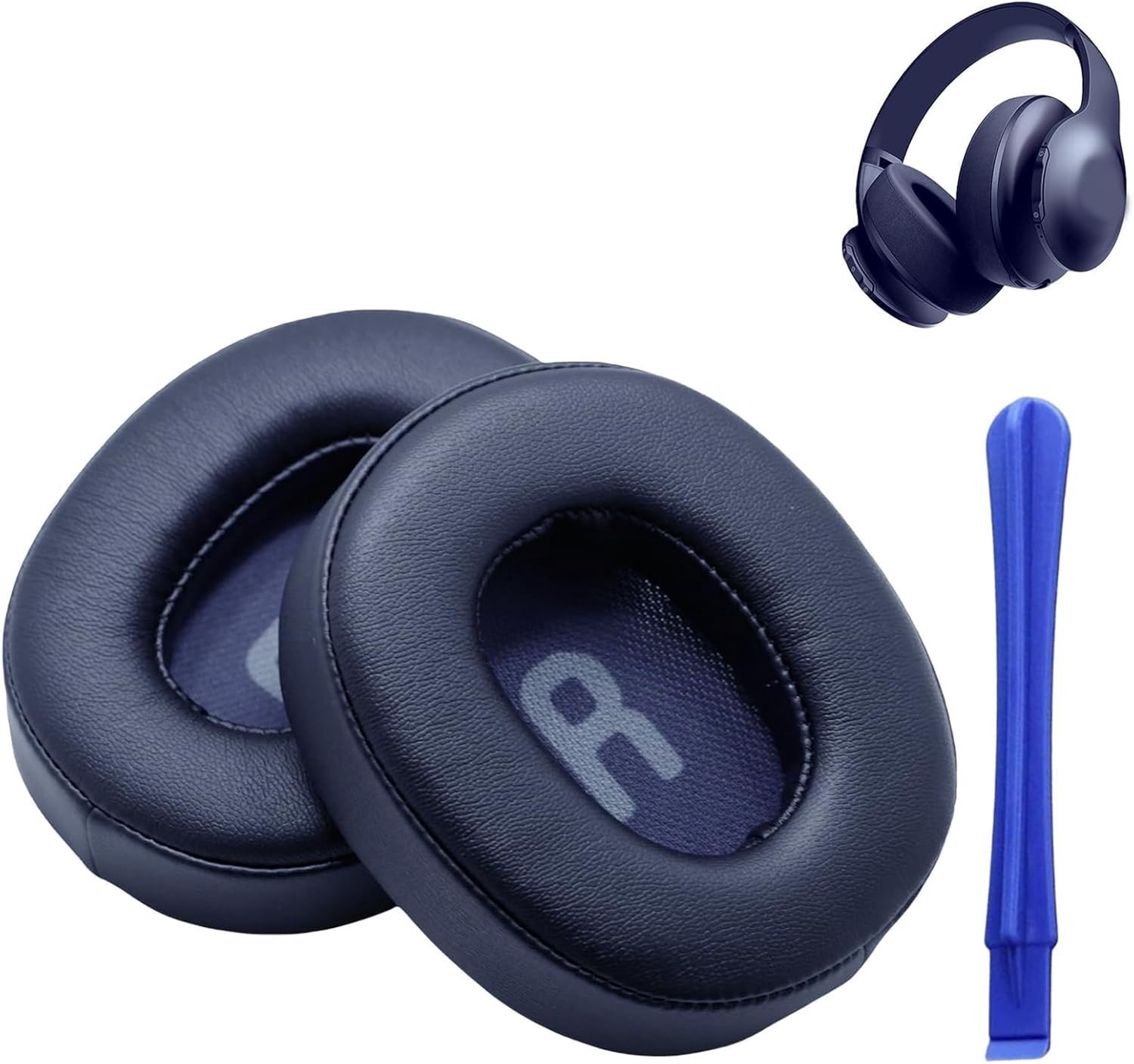 Vervangende oorkussens voor draadloze hoofdtelefoons, visco-elastisch schuim en leer, blauw, geschikt voor JBL Tune 700/710/720/750/760 modellen