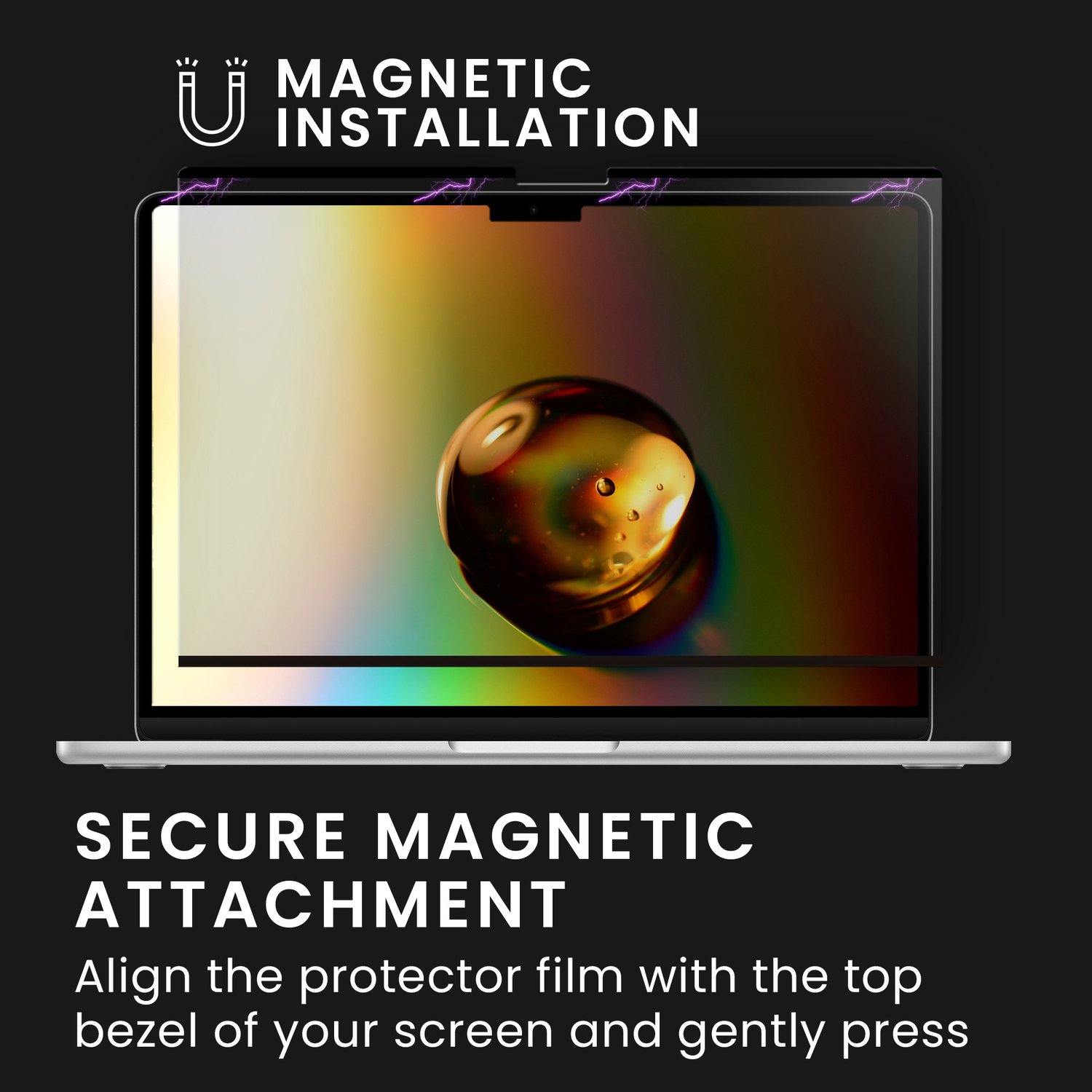 kwmobile Privacyfilter voor Apple MacBook Air 13 M5 2026 A3449 Folie – Privacy Screen – Laptop Schermfilter – Laptopbescherming