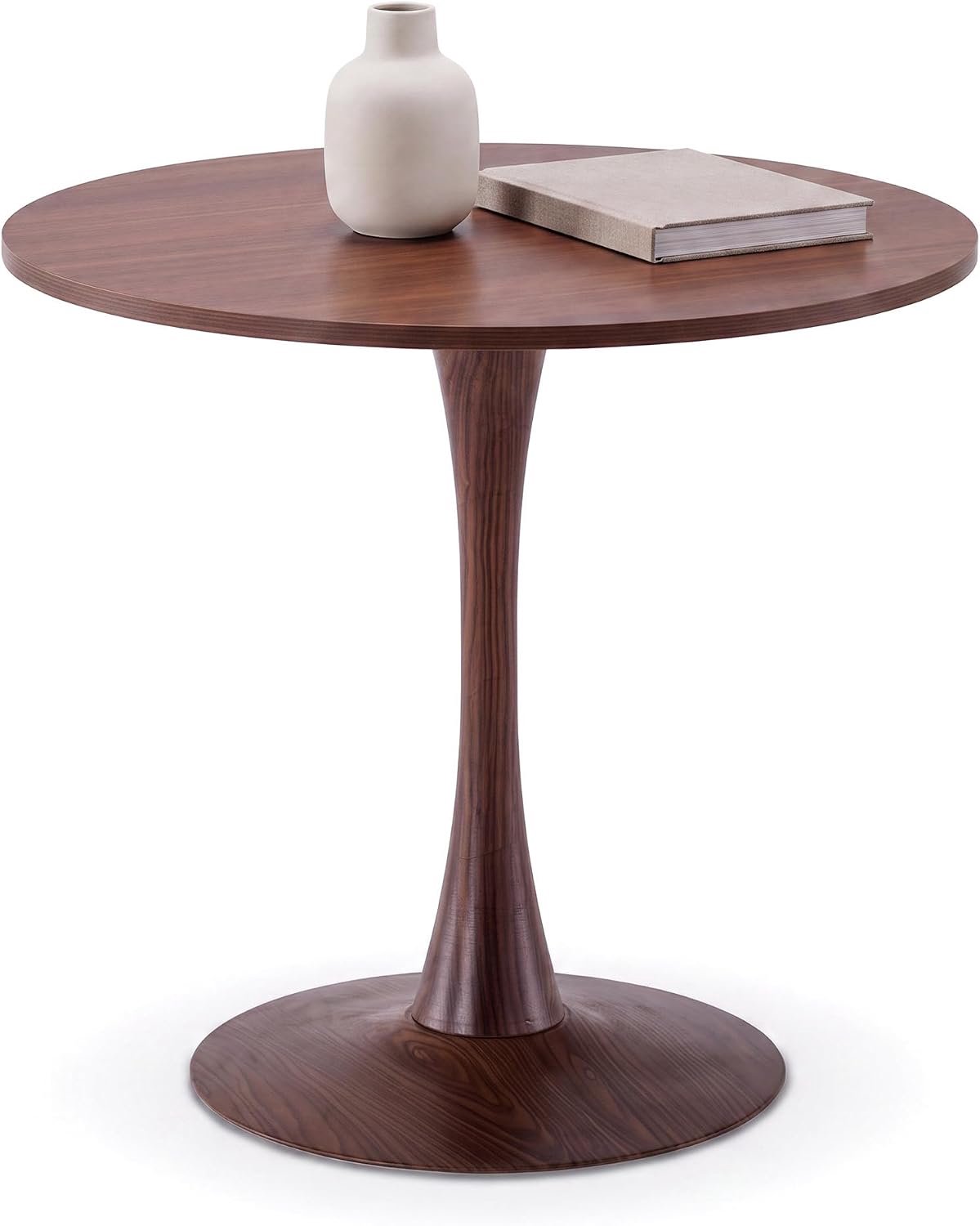 Eettafel Voor 2 4Personen Doorsnede 77cm Walnootafwerking
