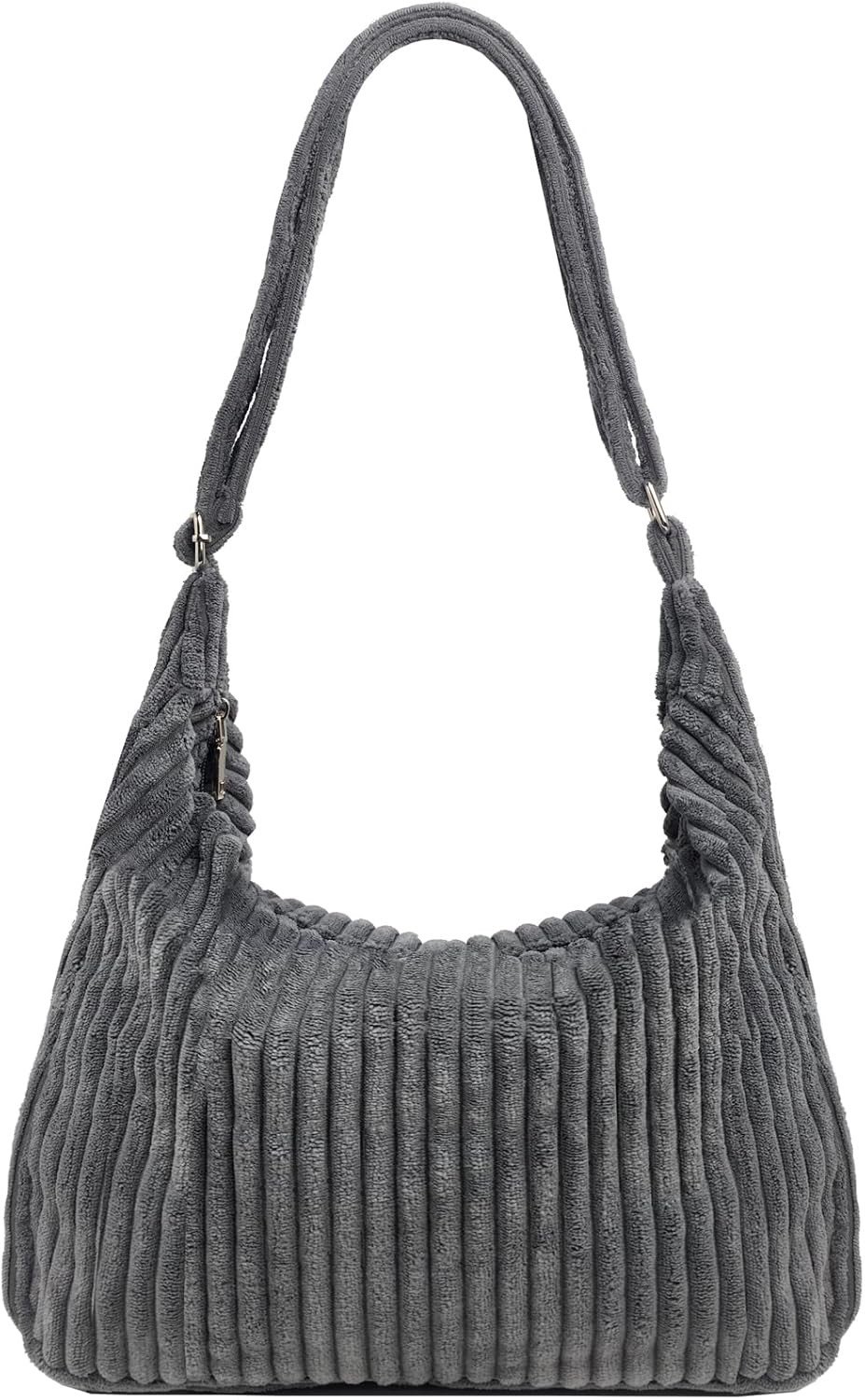 Dames Latschig Corduroy Hobo Bag met Verstelbare Schouderband - Casual Tote Handtas voor Dagelijks Gebruik