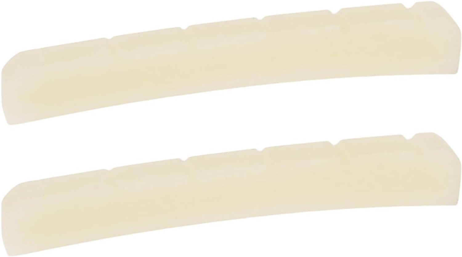 2x Ongebleekte Bone Gitaarmoer 9.5 Inch Radius 42x3.3x5.3/5.9 Gebogen Bodem Compatibel met Fender Stratocaster Telecaster