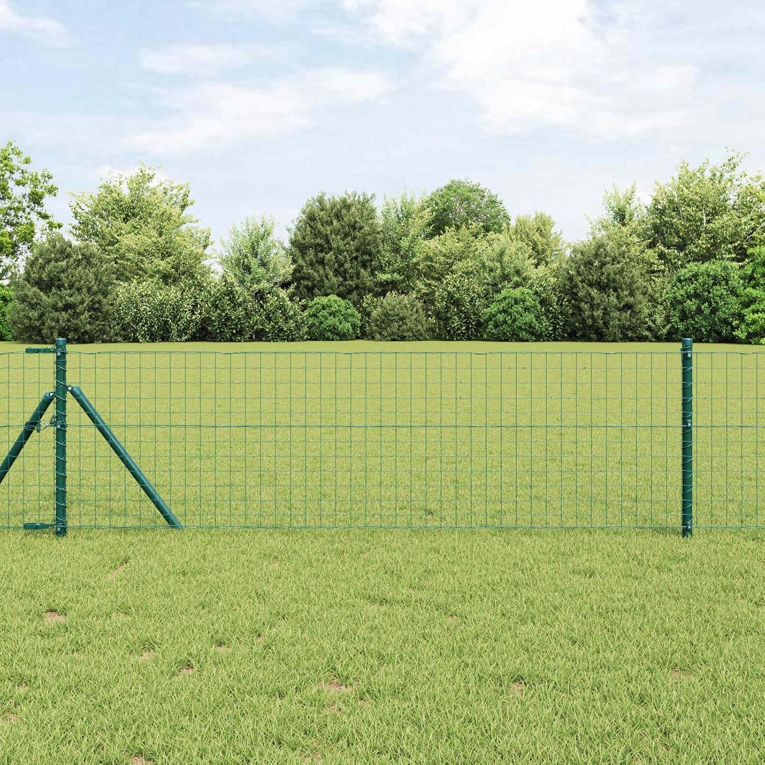 Palen - metaal - groen - 90 cm - tuinbegrenzing