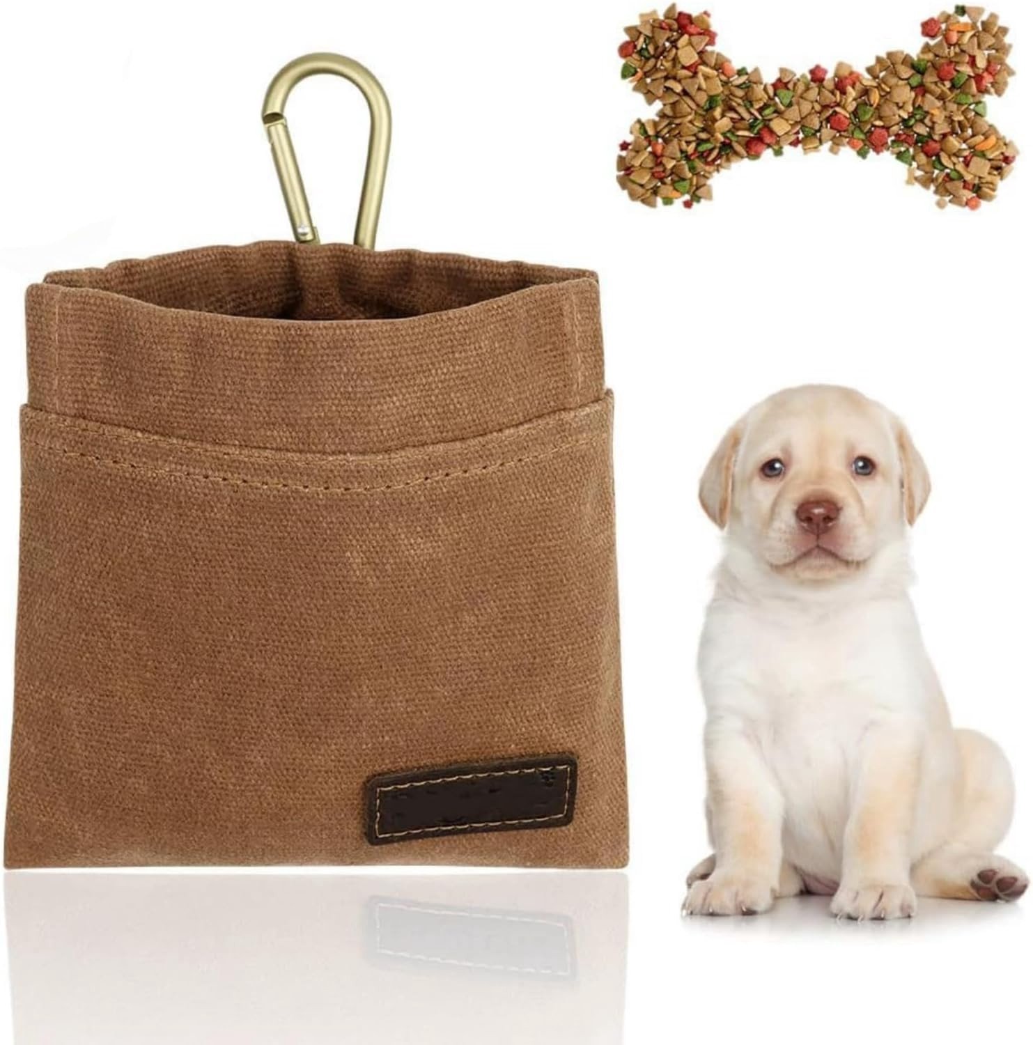 Honden traktatie tas met sluiting, trainings tas voor honden met karabijnhaak, ideaal voor puppy's en hondenuitjes
