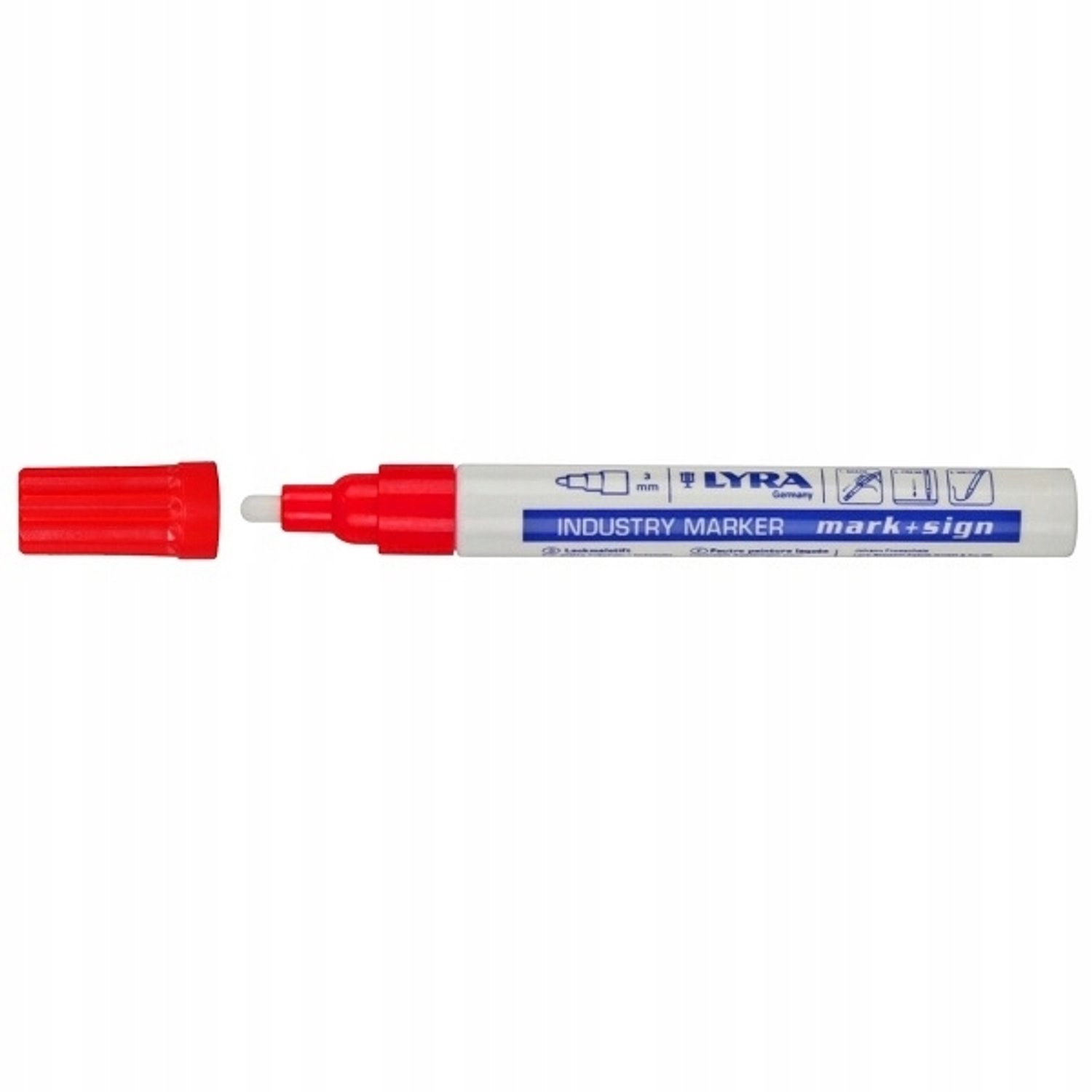 Lyra 4040017 Mark + Sign Industriemarker - 2-4 mm - Rood