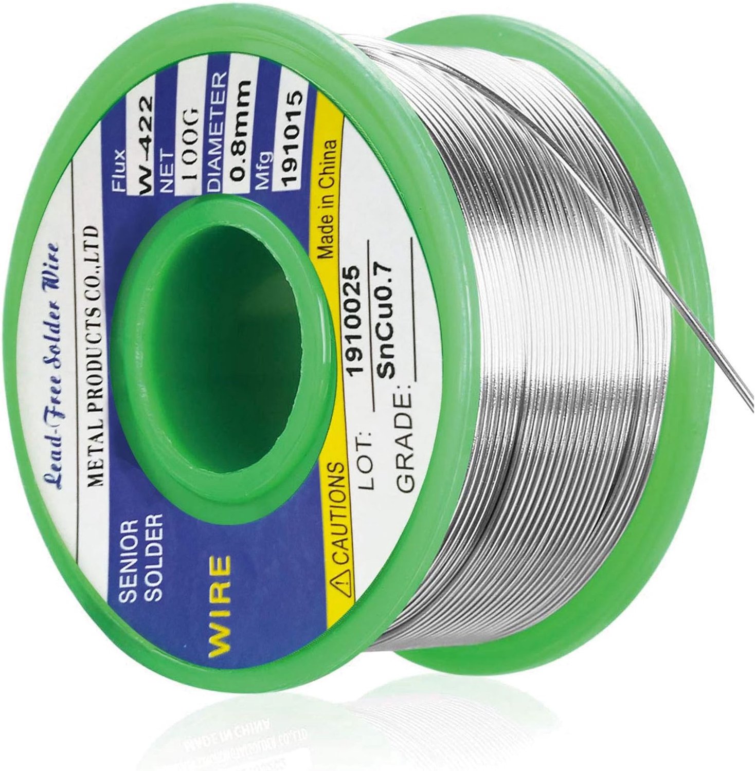 Soldeertin 0,8mm - loodvrij met harskern - smeltpunt 227℃ - ideaal voor thuis soldeerwerkers - m-winkel