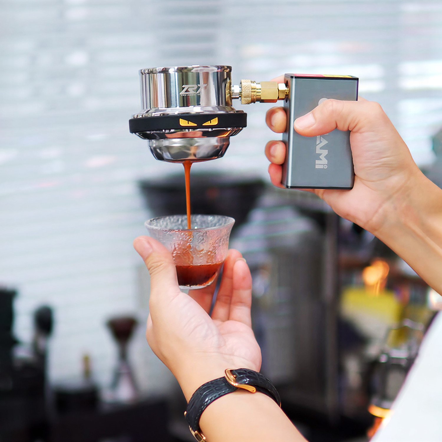 Espressomachine Luchtpomp - Handmatige Espressomaker - Drukpomp - Espresso Air Pump - Aluminium - 10,3 Bar - Koffie-extractie - Americano Shots - Voor Onderweg en Kamperen