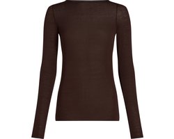 Hunkemöller super soft Boatneck shirt with Cashmere Bruin