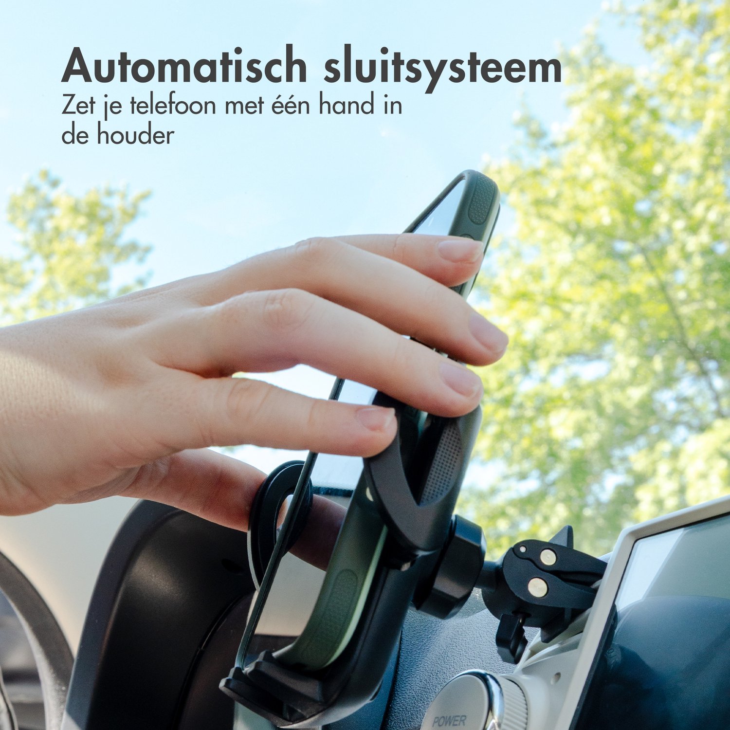 imoshion Telefoonhouder Auto Ventilatie rooster - Verstelbaar en 360° Draaibaar - GSM Houder - Universeel - Carbon Auto Accessories – foto 5