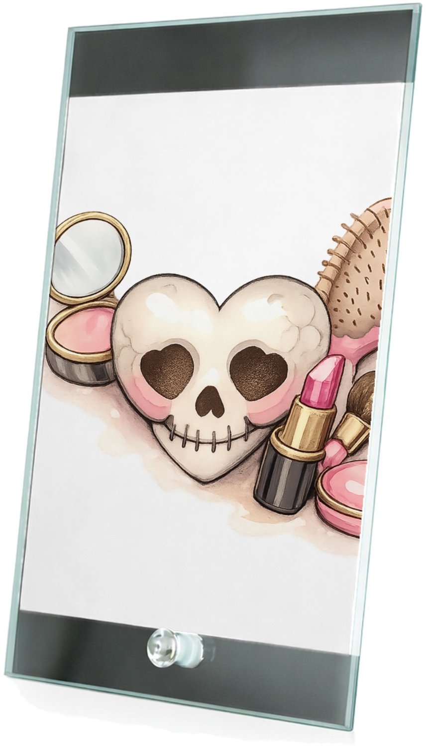 Mr Cadeautjes Glasframe 15 x 23 - design Beauty-items in een retro salonsetting met een ondeugende tw | cadeau Wit