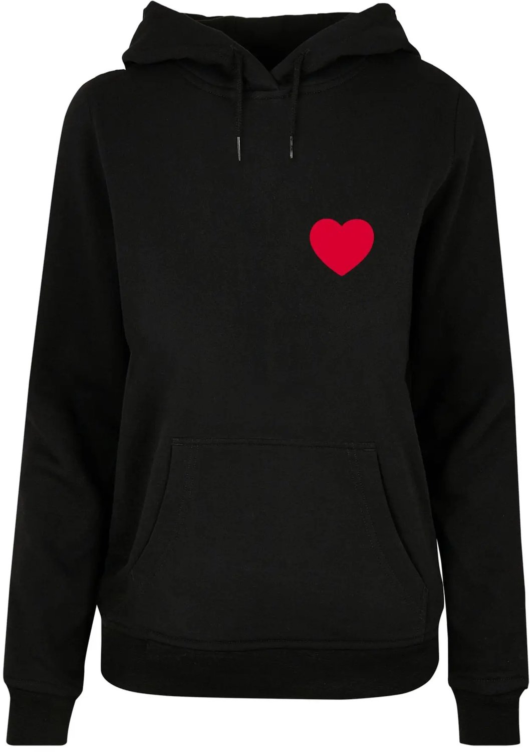 Dames Hoodie Mister Tee Heart Basic Zwart
