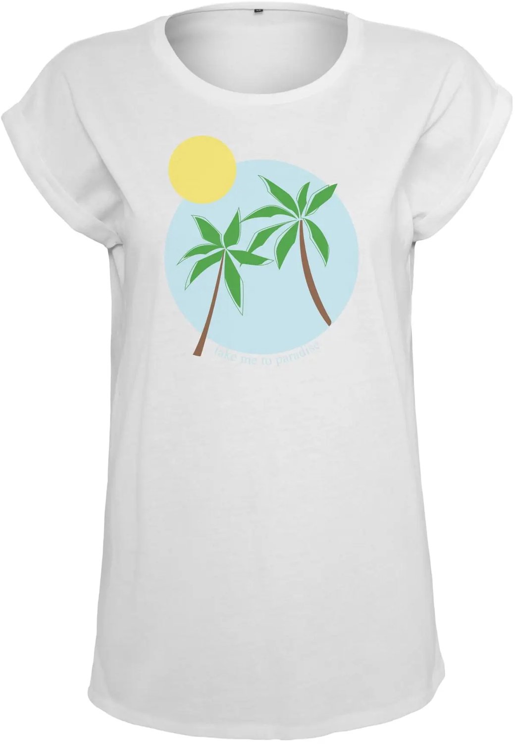 Dames-T-shirt met ronde hals Mister Tee Take Me To Paradies Wit