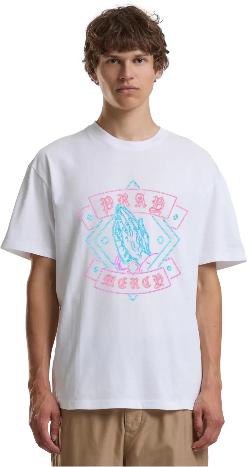 Oversized T-shirt Mister Tee Pray 4 Mercy Lights Wit